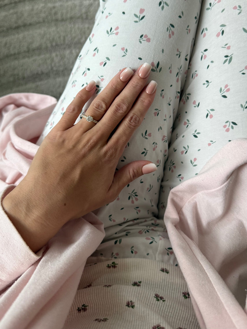 French Ombre Square reusable press-on nails