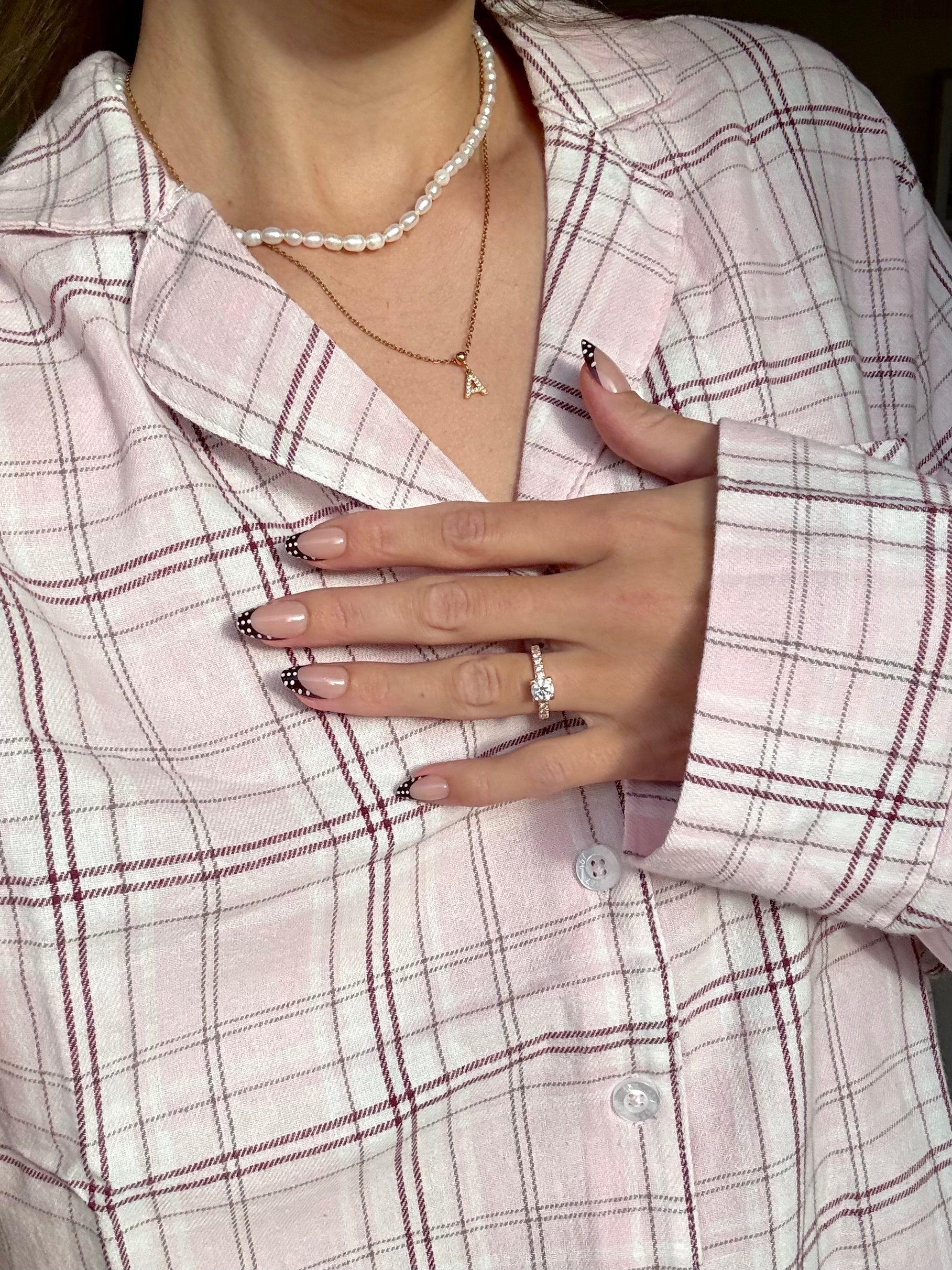 French Polka Coco reusable press-on nails