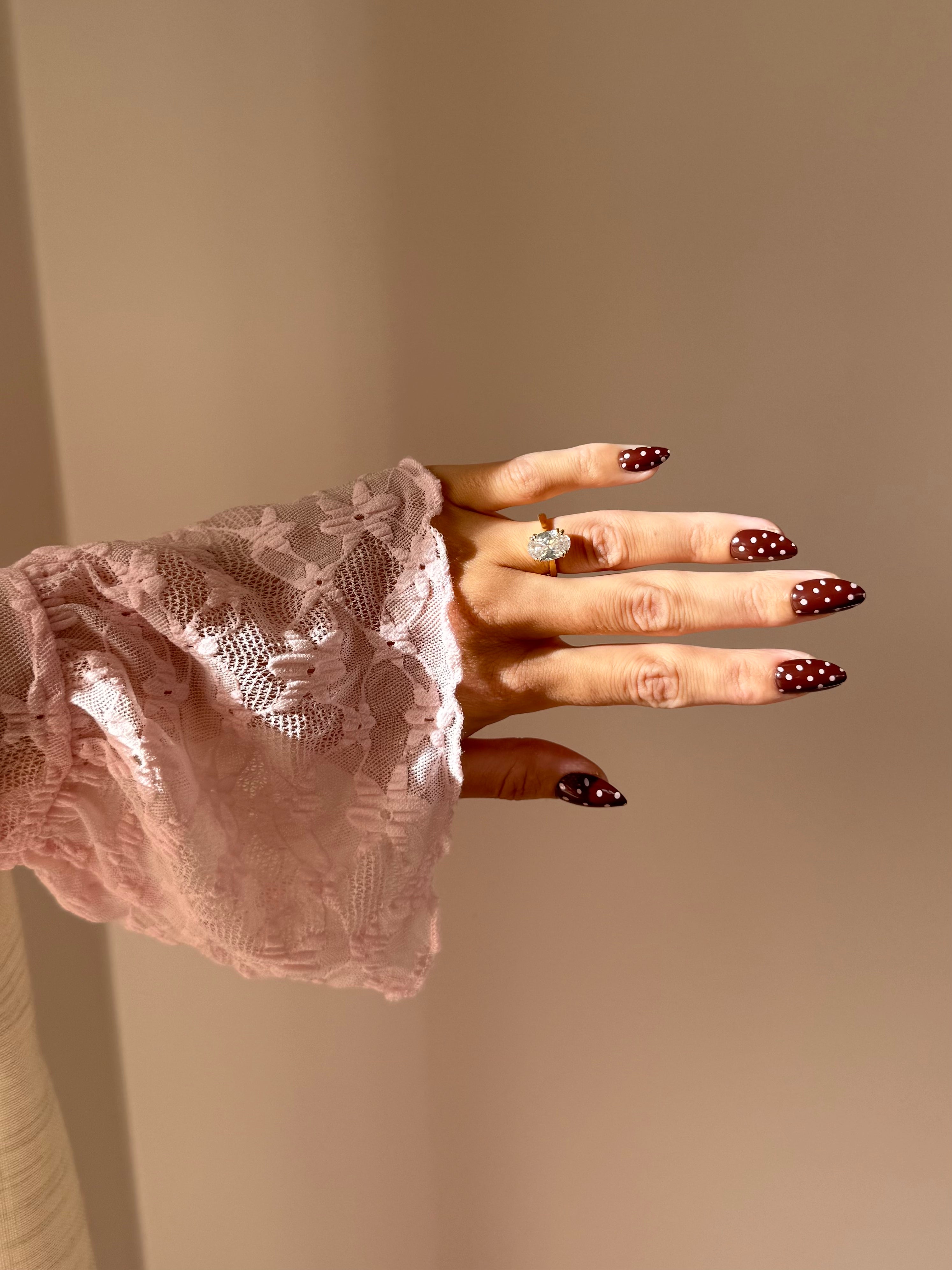 Polka Queen reusable press-on nails