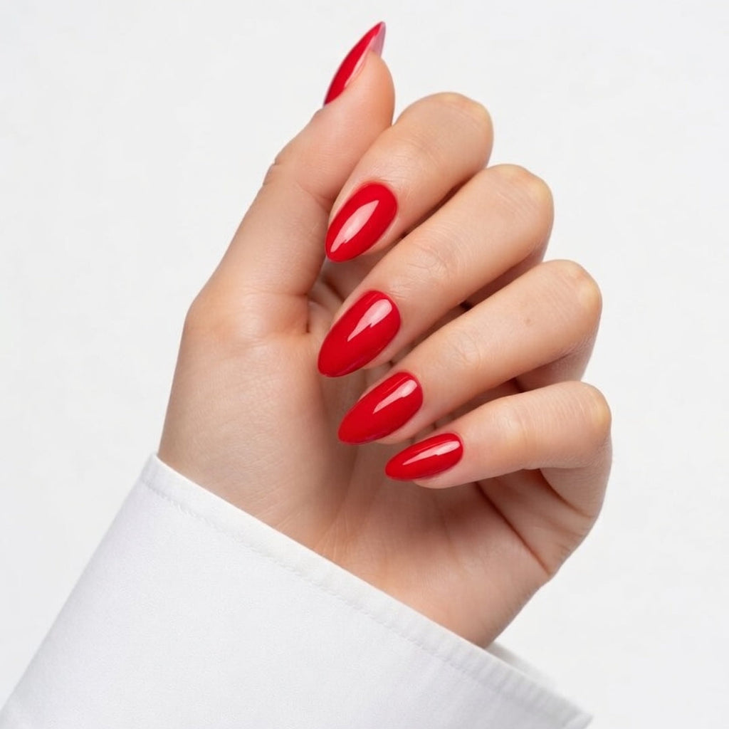 Classic Red reusable press-on nails